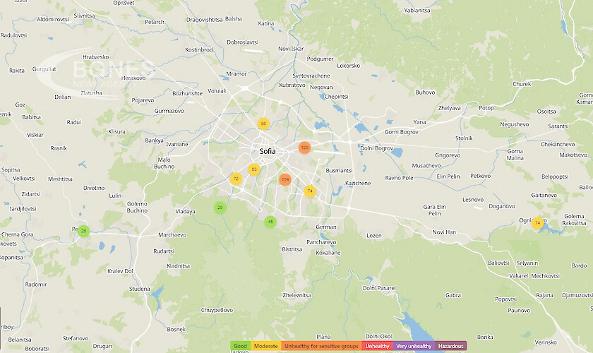 5.9 пъти превишение в нормите за качество на въздуха в София