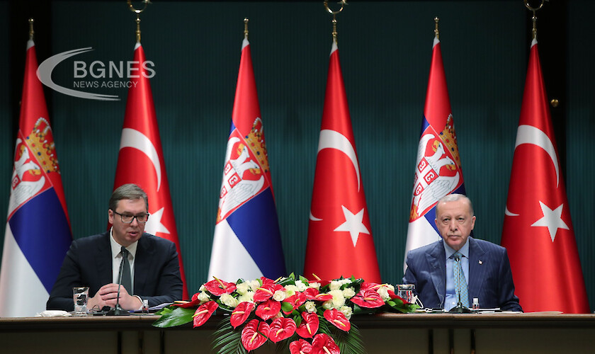 Турция и Сърбия подписаха четири двустранни споразумения за сътрудничество по