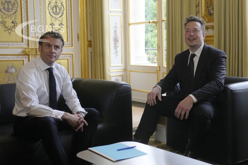 Милиардерът Илон Мъск и френският президент Еманюел Макрон са водещи