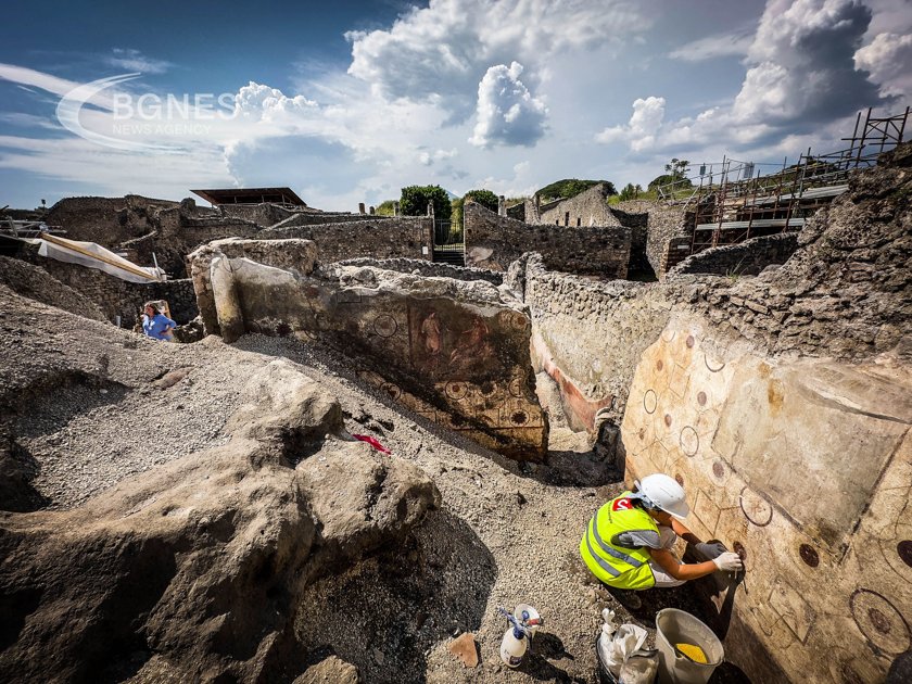 Сред руините на древен Помпей е открит удивителен стенопис на