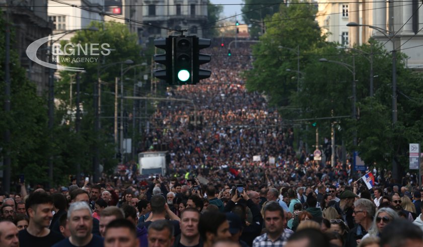 Единадесетият протест в Сърбия срещу насилието се проведе в Белград