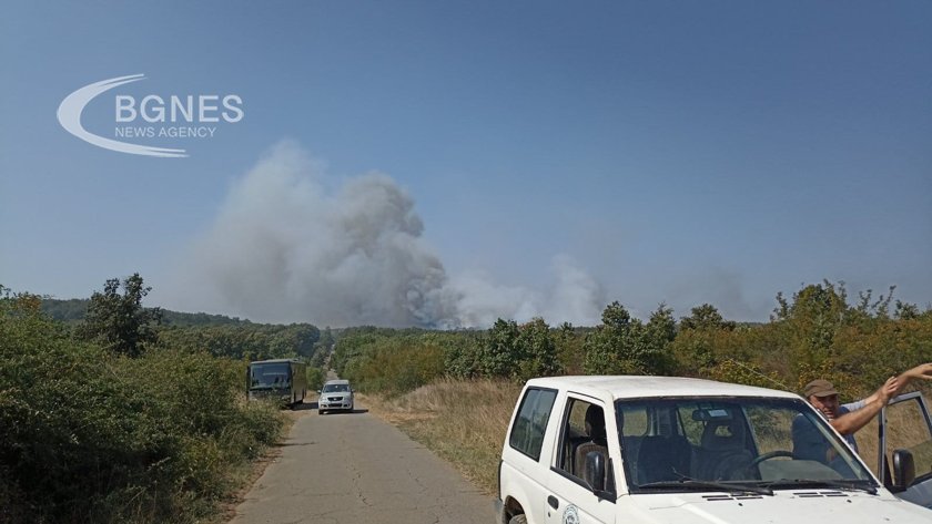 Пожарът в средецкото село Кубадин вече е локализиран съобщи областният