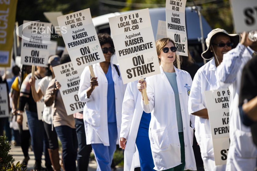 Десетки хиляди здравни работници в САЩ напуснаха работа в сряда