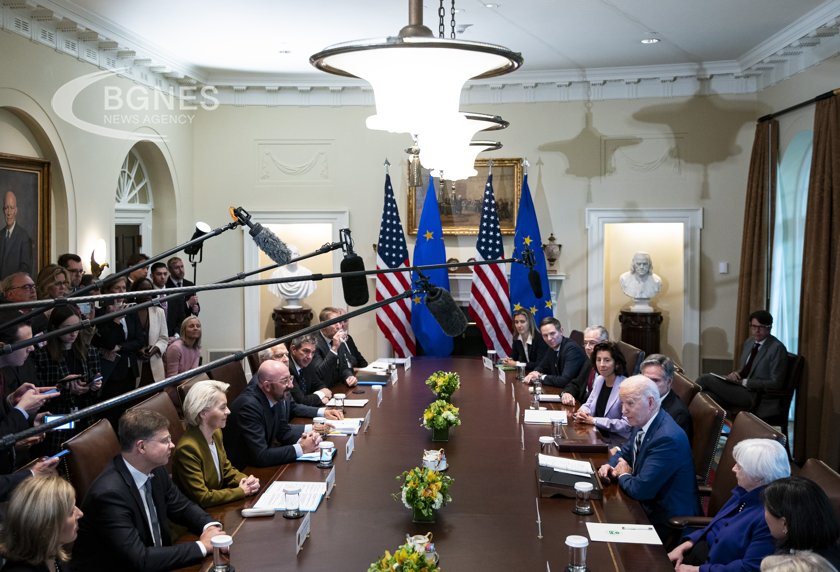 Президентът на САЩ Джо Байдън и лидерите на Европейския съюз