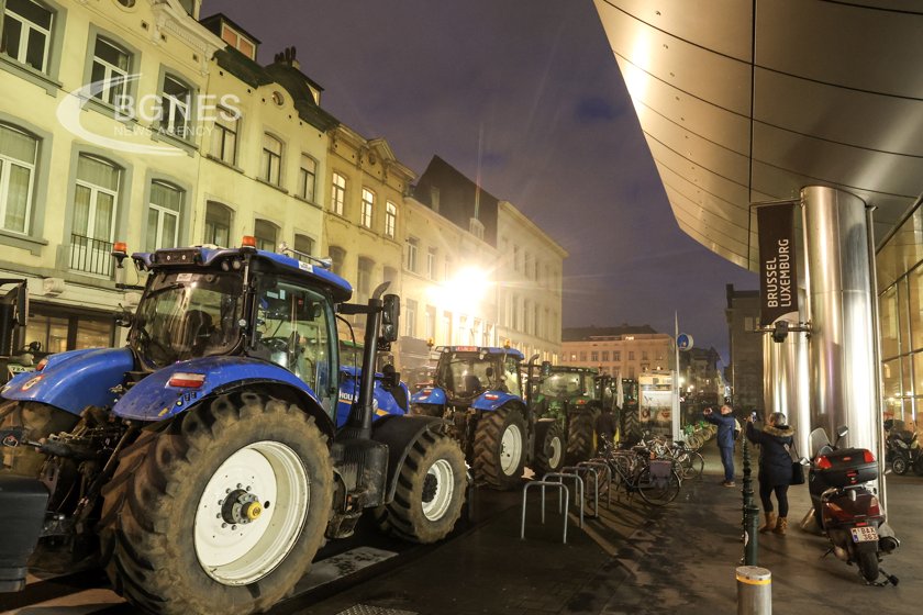 Протестиращи фермери задръстиха пътищата около срещата на върха на ЕС