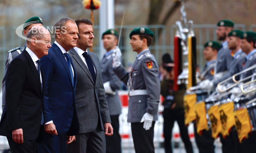 Германският канцлер Олаф Шолц е домакин на френския президент Еманюел