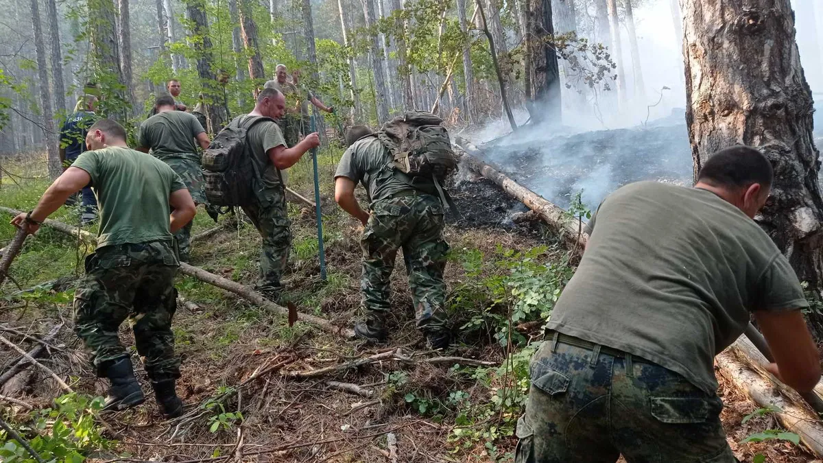 Пожар гори и в гората до язовир "40 извора" близо до Асеновград